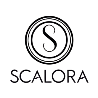 Black Scalora logo on a white background